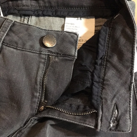 NWT Maje Skinny Taille Haute Grey Jeans size 24 - Picture 12 of 12